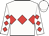 White, red triple diamond, red diamonds on sleeves, white cap