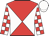 White & red diabolo, check sleeves, white cap