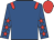 Royal blue, red epaulets, red stars on sleeves, red cap