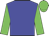 blue, green sleeves and cap