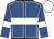 Royal blue, white seams, white hoop, white armlets, white cap