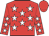 Red body, white stars, red arms, white stars, red cap