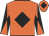 Orange, black diamond, black and orange diabolo on sleeves, orange cap, black diamond