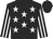 Black, white stars, striped sleeves, black cap