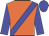 Orange, blue sash, sleeves and cap