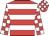 Red, white hoops, checked sleeves and cap