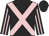 Black, pink cross belts, striped sleeves