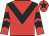 Red, black chevron, black chevrons on sleeves, black star on cap