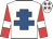 White, royal blue cross of lorraine, red sleeves, white armlet, white cap, red stars