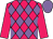 Rose body, mauve diamonds, rose arms, mauve cap
