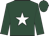 Dark green, white star