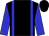 black, blue braces and sleeves