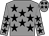 Grey, black stars