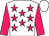 White body, rose stars, rose arms, white cap