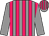 Grey body, rose striped, grey arms, grey cap, rose striped