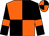 Orange and black (quartered), black sleeves, orange armlets