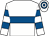 White, royal blue hoop, white and royal blue hooped sleeves and cap