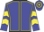 Blue, Yellow seams, Yellow chevrons on sleeves, Blue cap, Yellow hoops
