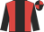 red, black stripe, black sleeves, quartered cap