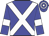 Blue, White cross belts and armlets, Hooped cap