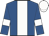 Royal blue, white stripe, white armlets, white cap