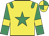 yellow, emerald green star and epaulets, emerald green sleeves, yellow armlets, yellow and emerald green quarted cap