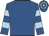 Royal blue, light blue hoops on sleeves, hooped cap