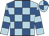Light blue and royal blue check, hooped sleeves, quartered cap