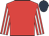 RED, WHITE striped sleeves, DARK BLUE cap