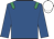Royal blue, emerald green epaulets, white cap