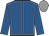 Royal blue, grey seams, royal blue sleeves, grey cap