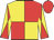 Yellow and red (quartered), diabolo on sleeves, red cap