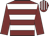 Maroon & white hoops, maroon sleeves, striped cap