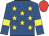 Royal blue, yellow stars & armlet, red cap