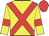 Yellow body, red cross belts, yellow arms, red armlets, red cap