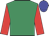 Emerald Green, Red sleeves, Blue cap