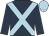 Dark Blue, Light Blue cross belts and cap