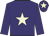 Purple, beige star and star on cap