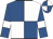 Royal blue and white (quartered), royal blue sleeves, white armlets