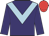 Purple, Light Blue chevron, purple sleeves, Red cap