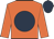 Orange, dark blue disc, dark blue cap