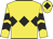Yellow, black triple diamond, chevrons on sleeves, yellow cap, black diamond
