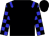 Black body, big-blue epaulettes, big-blue arms, black checked, black cap