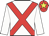 White, red cross sashes, red cap, yellow star