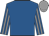 Royal blue, grey striped sleeves, grey cap