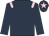 Dark blue, pink epaulets and star on cap