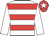 White body, red hooped, white arms, red cap, white star