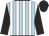 Light blue and white stripes, black sleeves and cap