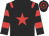 Black, red star, epaulets, hooped sleeves and cap