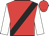 Red, black sash, white sleeves, red cap